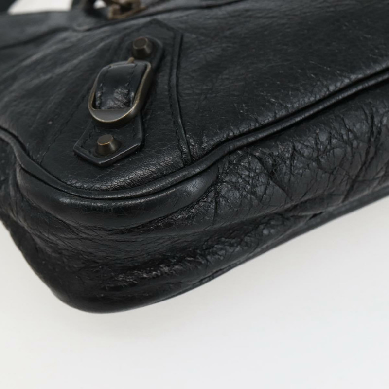 【日本直送】BALENCIAGA The Hip 單肩包 皮革 黑色 242803 正品 128176V-13