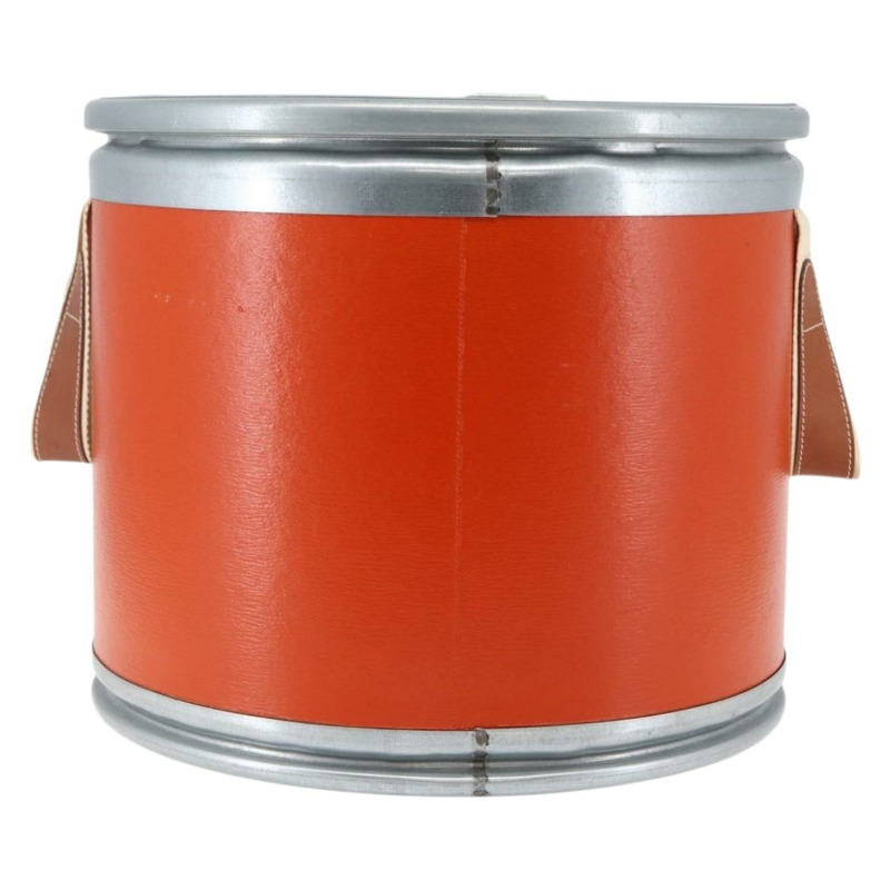 【日本直送】HERMES 馬鞍盒 金屬 橘色 銀色 正品 141723V-1