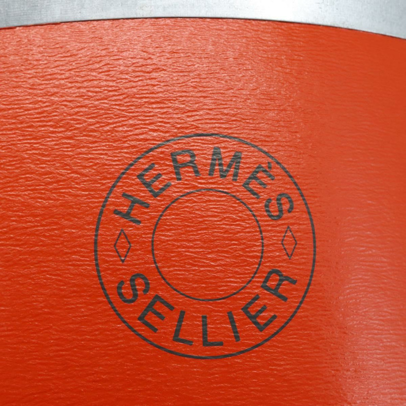 【日本直送】HERMES 馬鞍盒 金屬 橘色 銀色 正品 141723V-16