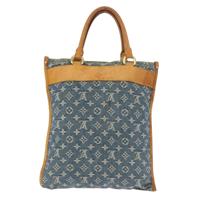【日本直送】路易威登 Monogram 牛仔布扁平購物托特包藍色 M95018 LV 授權 144442-2