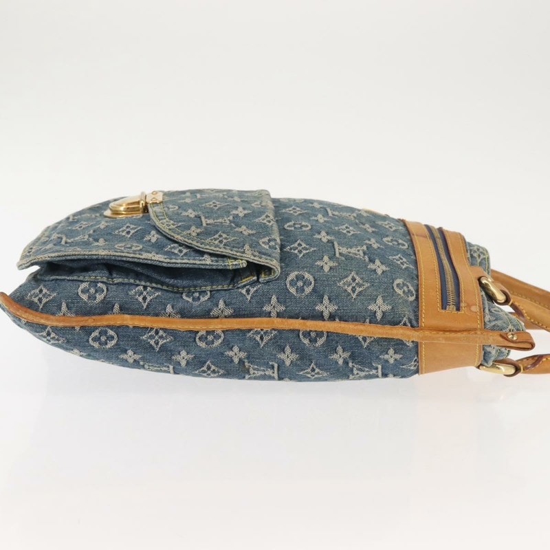 【日本直送】路易威登 Monogram 牛仔布扁平購物托特包藍色 M95018 LV 授權 144442-4