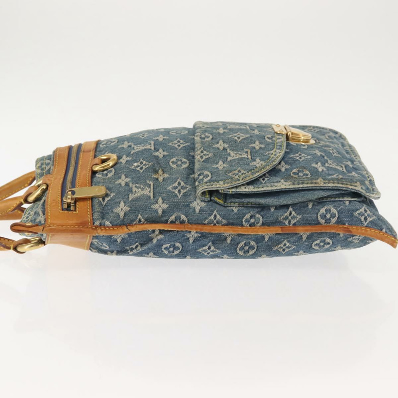 【日本直送】路易威登 Monogram 牛仔布扁平購物托特包藍色 M95018 LV 授權 144442-5