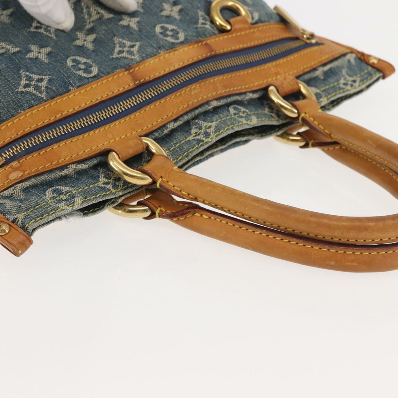 【日本直送】路易威登 Monogram 牛仔布扁平購物托特包藍色 M95018 LV 授權 144442-6