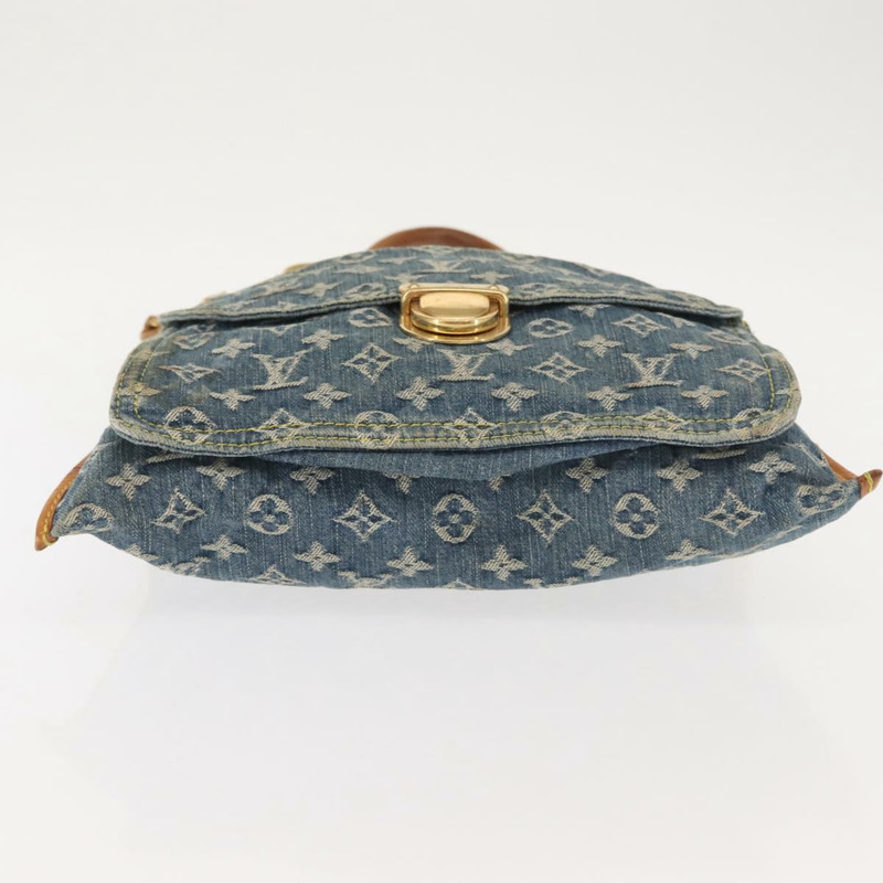 【日本直送】路易威登 Monogram 牛仔布扁平購物托特包藍色 M95018 LV 授權 144442-9