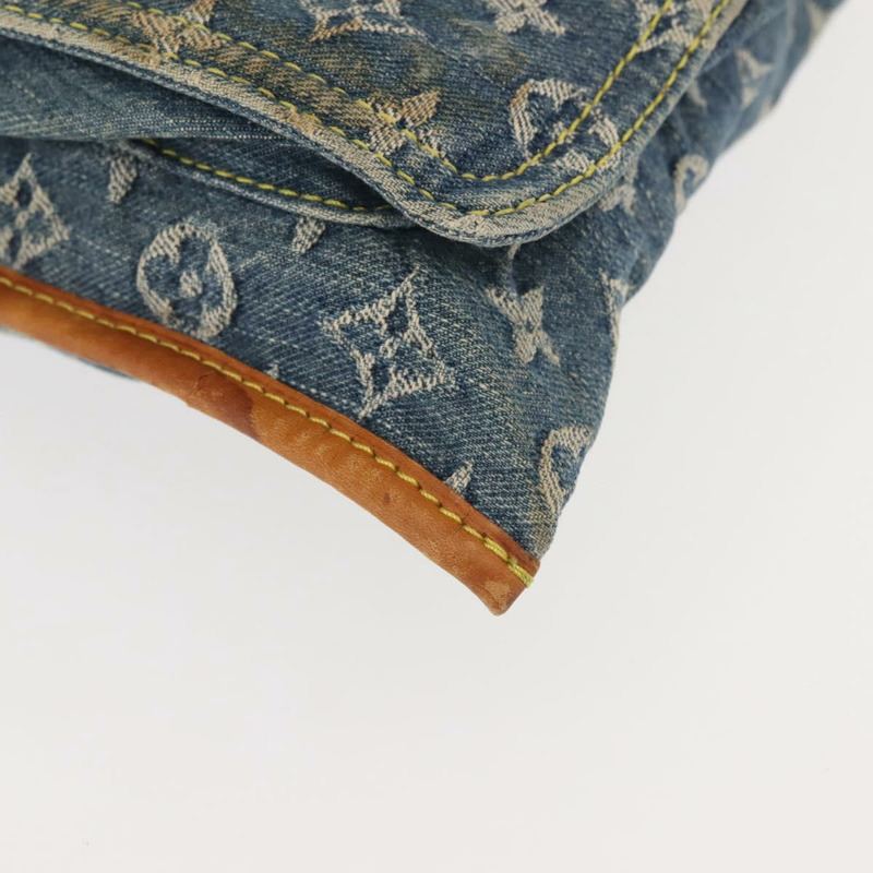 【日本直送】路易威登 Monogram 牛仔布扁平購物托特包藍色 M95018 LV 授權 144442-10