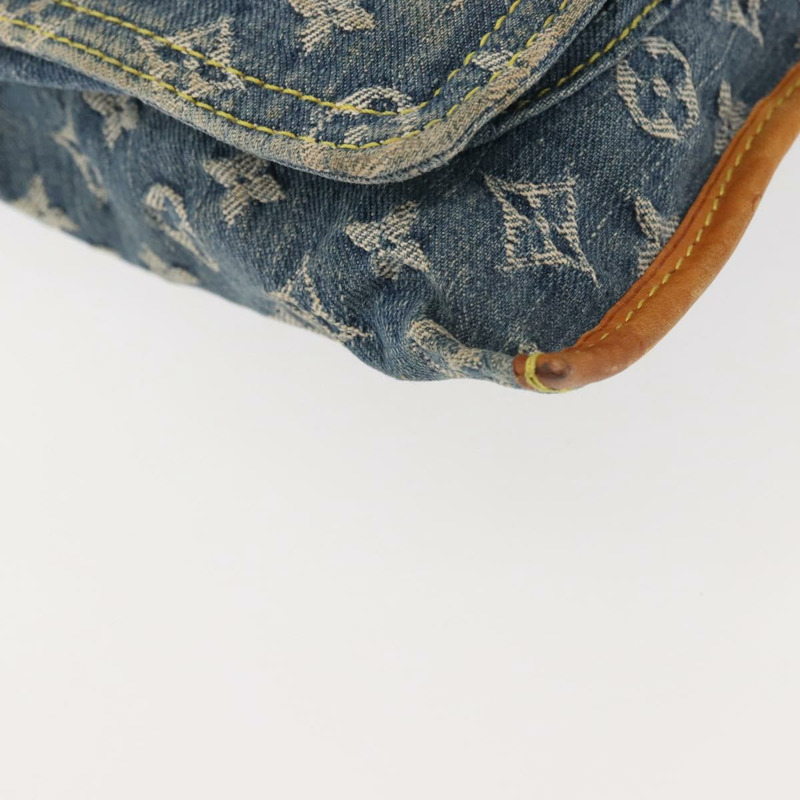【日本直送】路易威登 Monogram 牛仔布扁平購物托特包藍色 M95018 LV 授權 144442-11