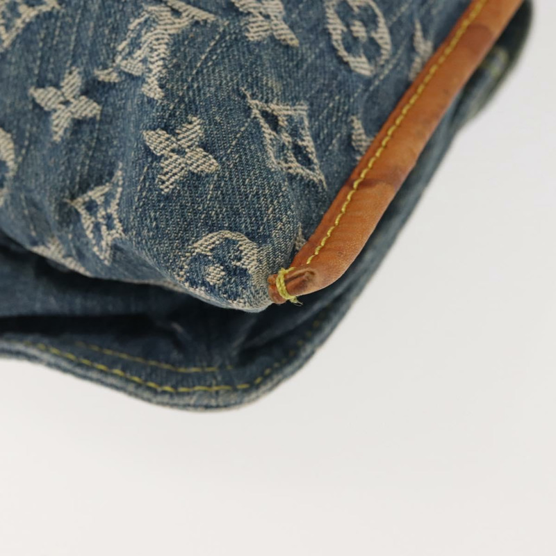 【日本直送】路易威登 Monogram 牛仔布扁平購物托特包藍色 M95018 LV 授權 144442-13