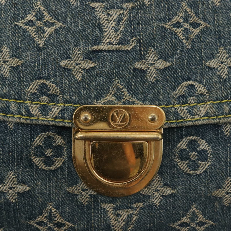 【日本直送】路易威登 Monogram 牛仔布扁平購物托特包藍色 M95018 LV 授權 144442-14