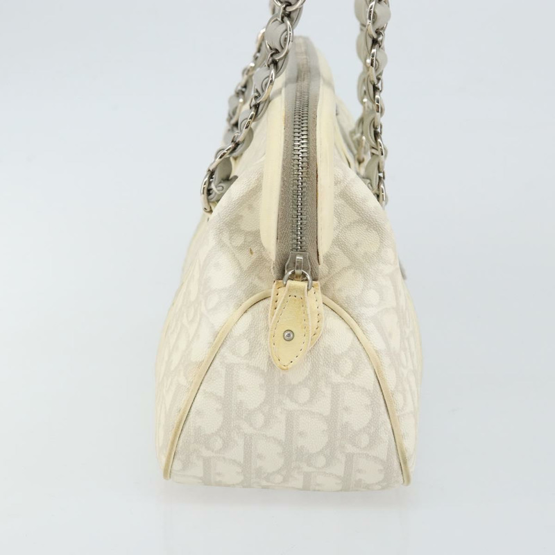 【日本直送】Christian Dior Trotter 帆布鏈條浪漫托特包 PVC 白色正品 144916V-2