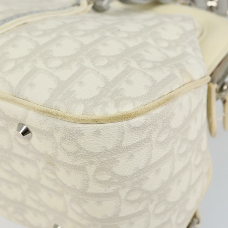 【日本直送】Christian Dior Trotter 帆布鏈條浪漫托特包 PVC 白色正品 144916V-15