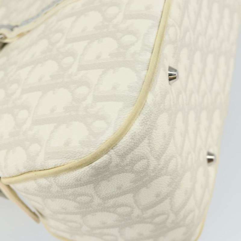 【日本直送】Christian Dior Trotter 帆布鏈條浪漫托特包 PVC 白色正品 144916V-16