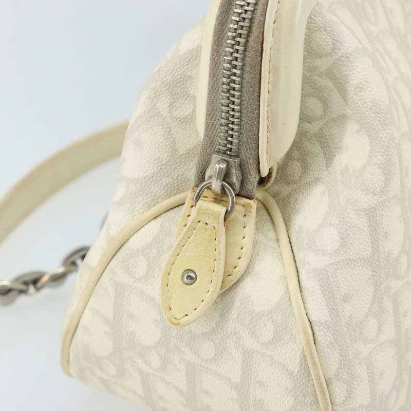 【日本直送】Christian Dior Trotter 帆布鏈條浪漫托特包 PVC 白色正品 144916V-18