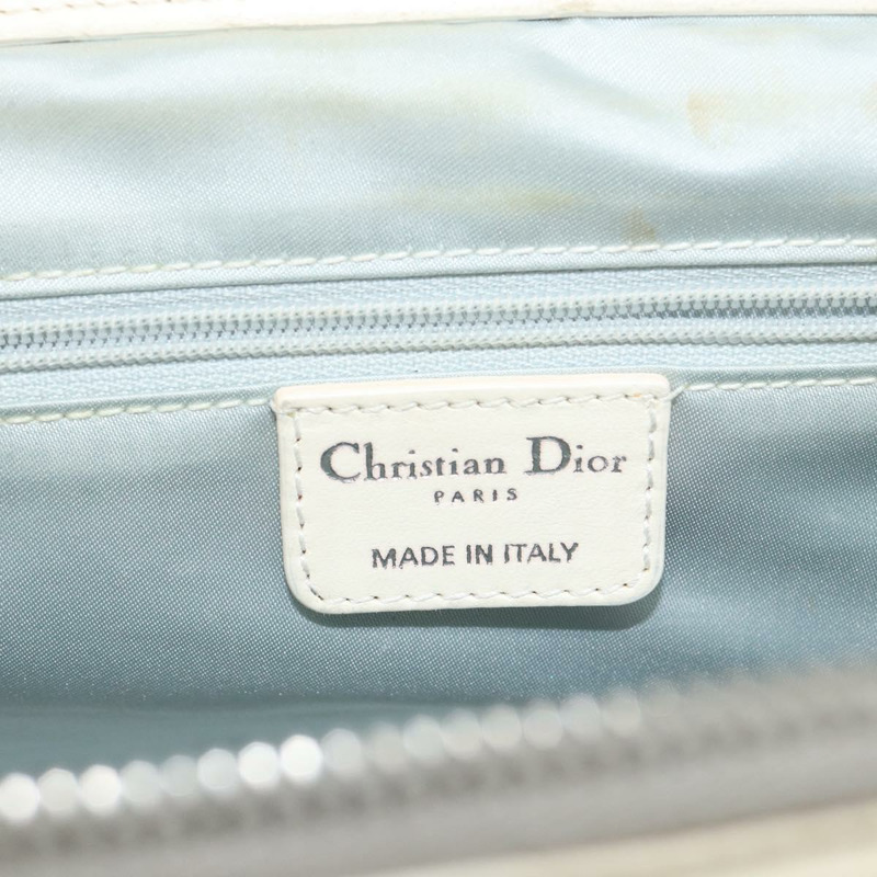 【日本直送】Christian Dior Trotter 帆布鏈條浪漫托特包 PVC 白色正品 144916V-19