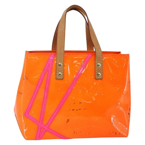 路易威登 Monogram Vernis Fluo Reade PM 包粉色橙色 M91903 正品 143574