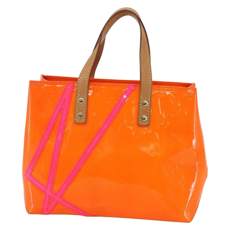 【日本直送】路易威登 Monogram Vernis Fluo Reade PM 包粉色橙色 M91903 正品 143574-1