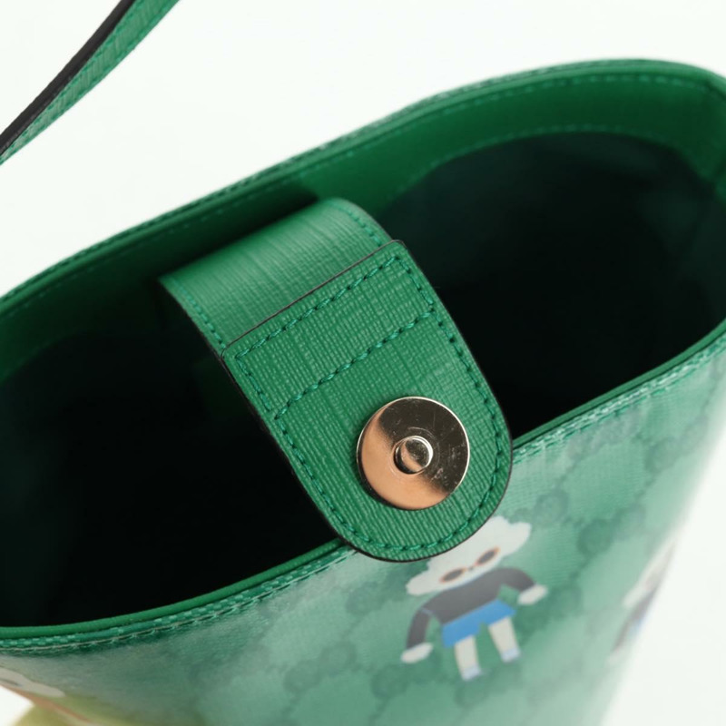 【日本直送】GUCCI GG 水晶兒童金承妍包金綠色 752356 正品 144816V-17