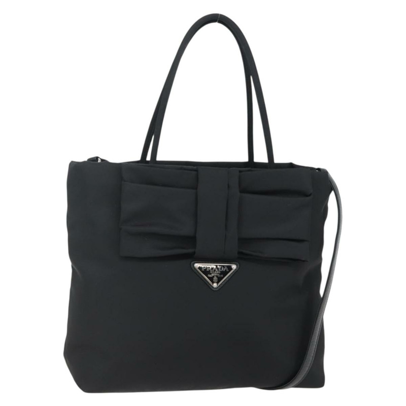 【日本直送】PRADA 手提包 尼龍 2 向 黑色 銀色 正品 139041V-0