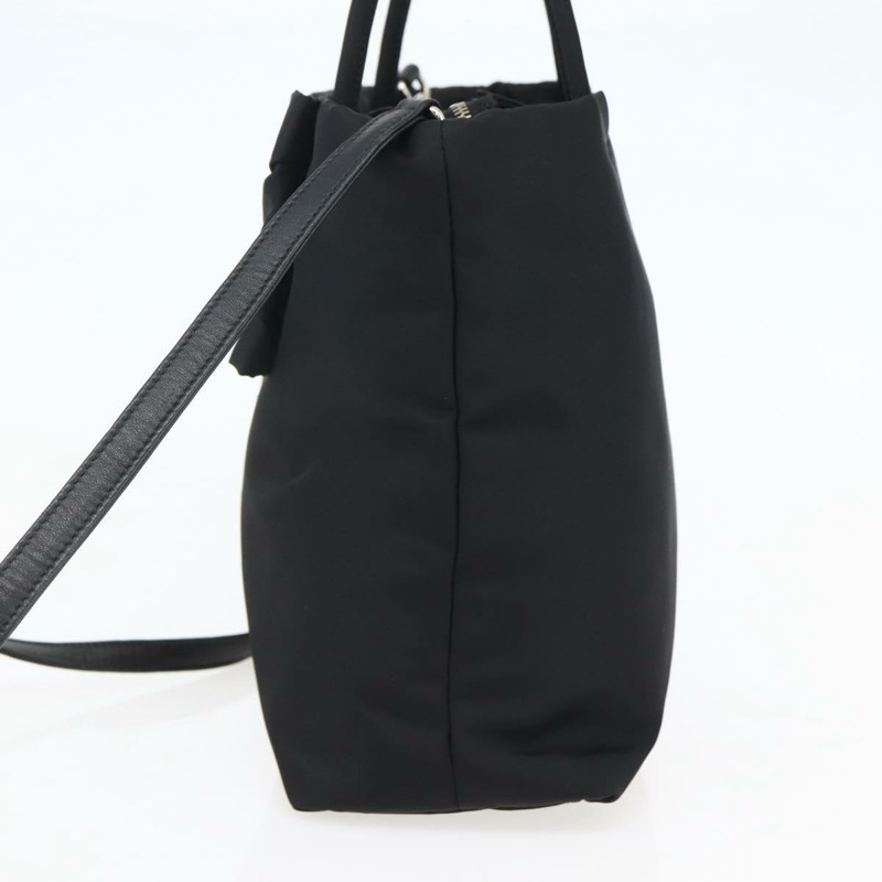 【日本直送】PRADA 手提包 尼龍 2 向 黑色 銀色 正品 139041V-3