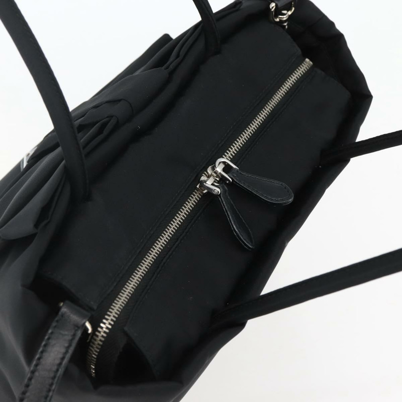 【日本直送】PRADA 手提包 尼龍 2 向 黑色 銀色 正品 139041V-5