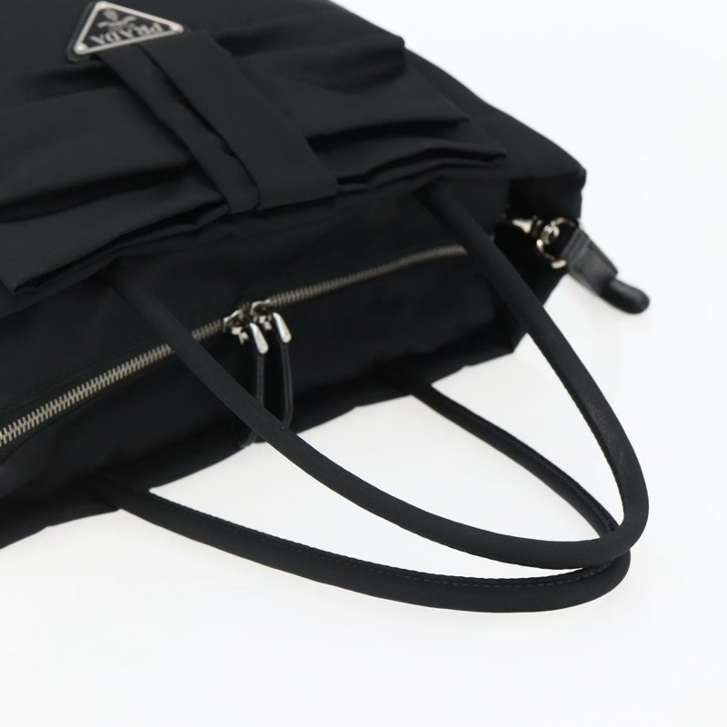 【日本直送】PRADA 手提包 尼龍 2 向 黑色 銀色 正品 139041V-6