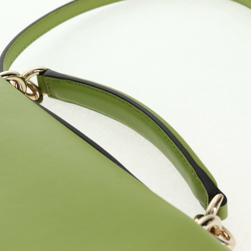 【日本直送】Salvatore Ferragamo 手提包 絨面革 皮革 2 款 綠金色 正品 128919V-7