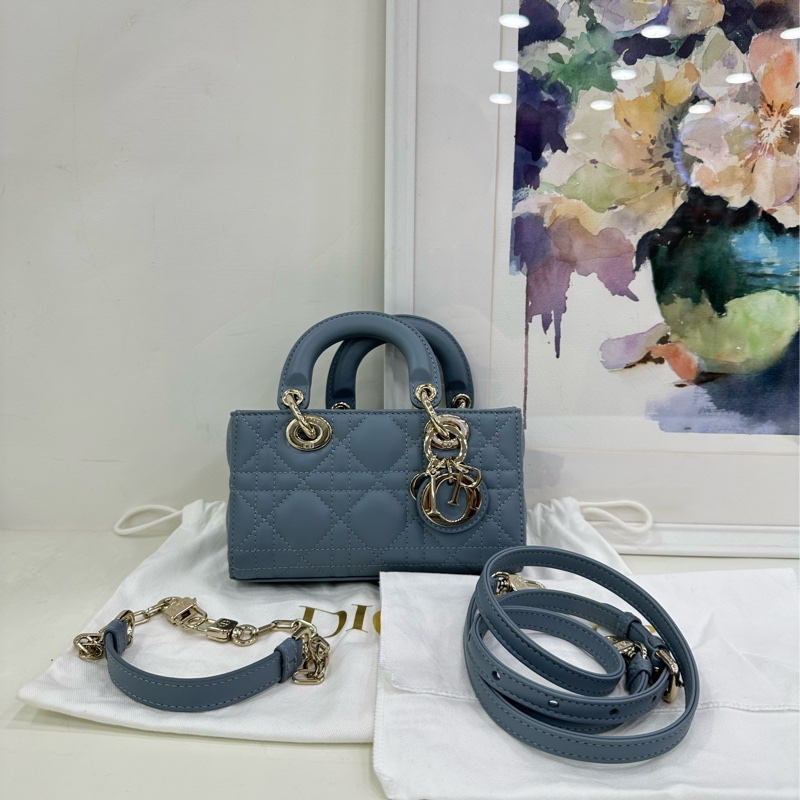 迪奧/Dior mini橫版戴妃三格 D-joy 原始成色 23年編碼-0