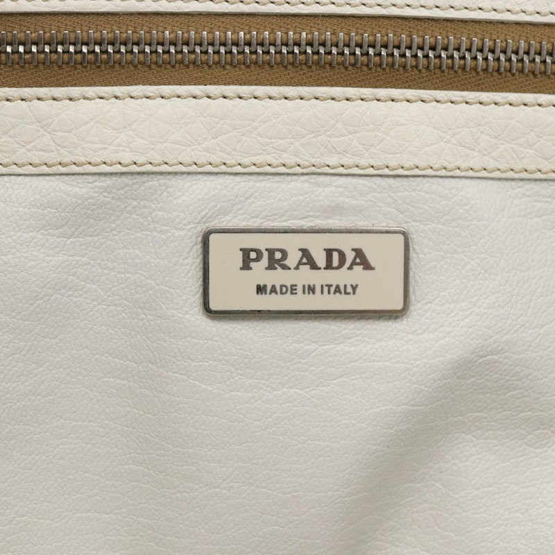 【日本直送】PRADA 托特包 拉菲草 白色 銀色 正品 128924-17