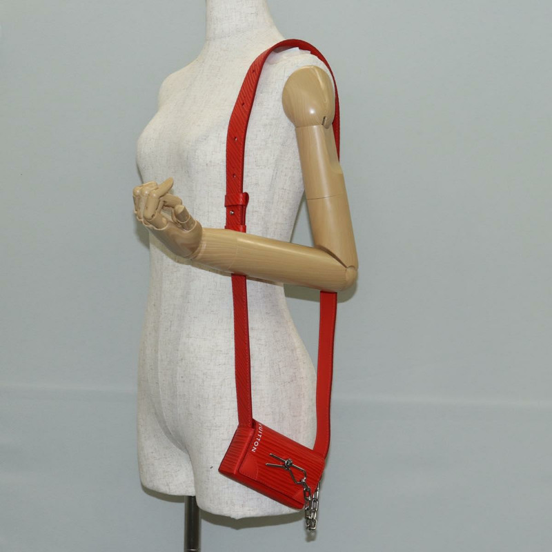 【日本直送】路易威登 Micro Steamer 皮革肩背包 紅色 M23837 LV 正品 137151M-24