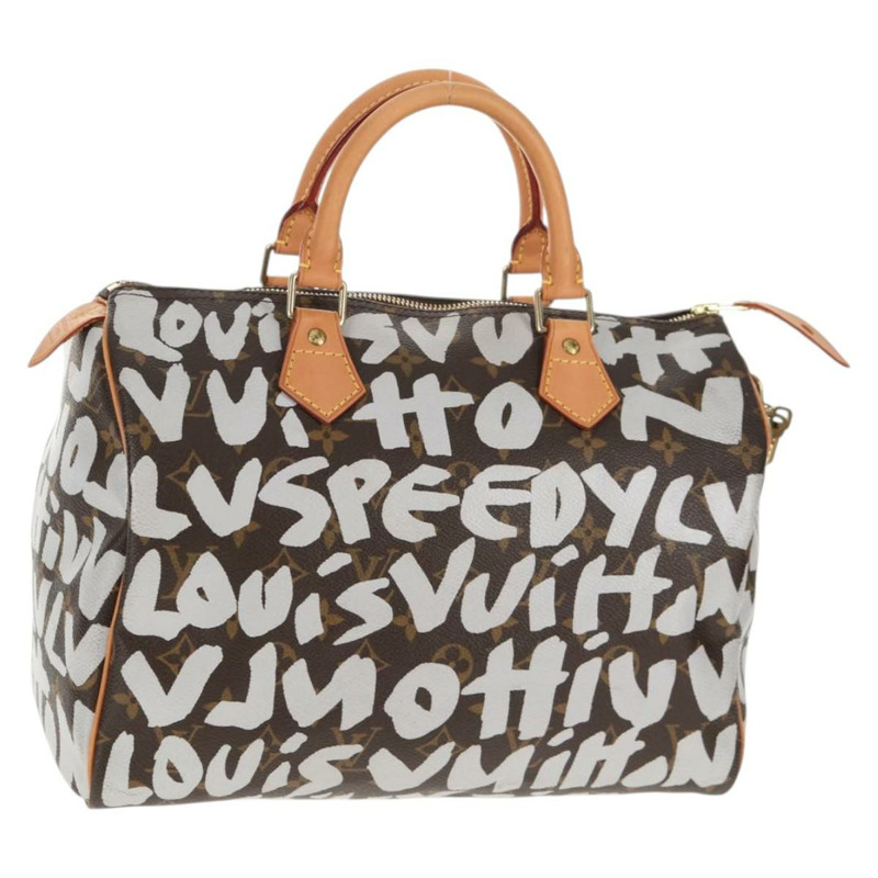 【日本直送】路易威登 Monogram Graffiti Speedy 30 手提包白色 M92195 LV 授權 128933V-0