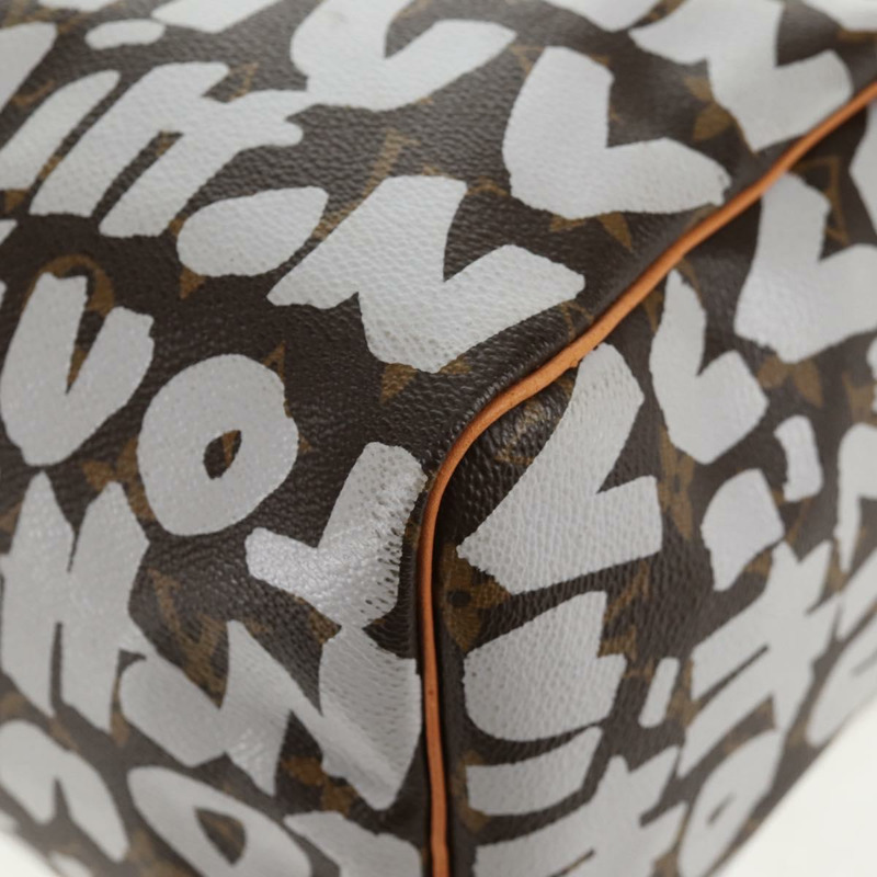 【日本直送】路易威登 Monogram Graffiti Speedy 30 手提包白色 M92195 LV 授權 128933V-15