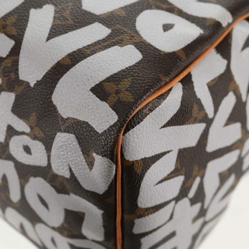 【日本直送】路易威登 Monogram Graffiti Speedy 30 手提包白色 M92195 LV 授權 128933V-17