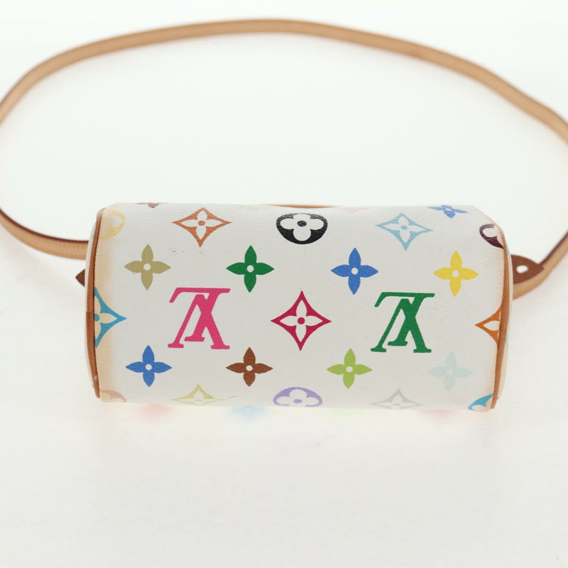 【日本直送】路易威登 Monogram 多色迷你 Speedy 手提包白色 M92645 正品 128931A-4