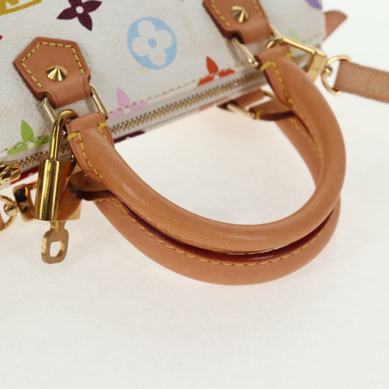 【日本直送】路易威登 Monogram 多色迷你 Speedy 手提包白色 M92645 正品 128931A-6