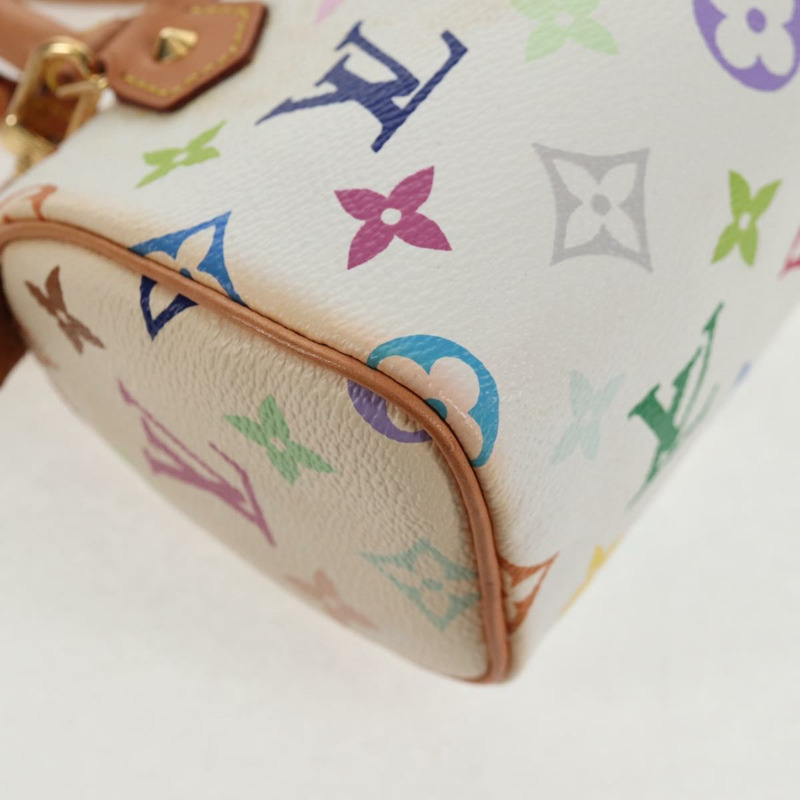 【日本直送】路易威登 Monogram 多色迷你 Speedy 手提包白色 M92645 正品 128931A-17
