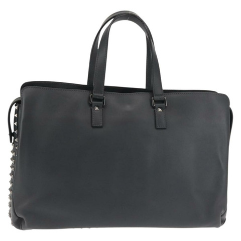 VALENTINO 商務包 皮革 灰色 銀色 正品 bs29682