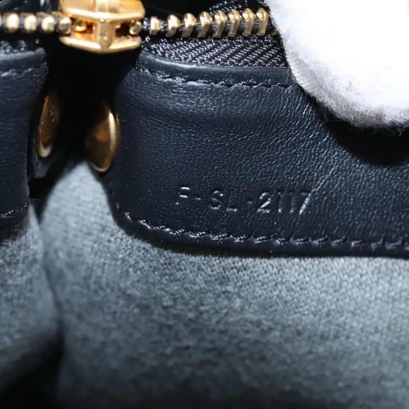 【日本直送】CELINE Trio 肩背包 皮革 黑金 正品 141219V-10