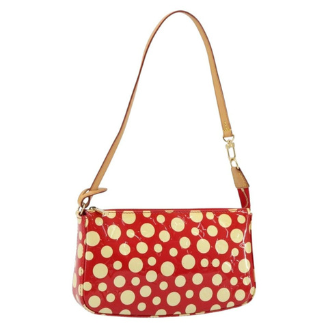 路易威登 Vernis Yayoi Kusama 手拿包配件紅色 M91428 正品 141217A