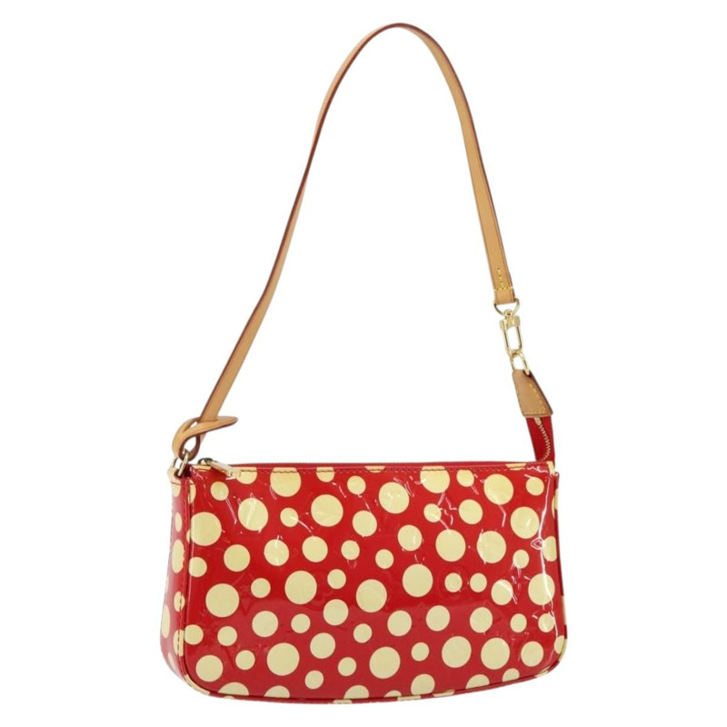 【日本直送】路易威登 Vernis Yayoi Kusama 手拿包配件紅色 M91428 正品 141217A-0