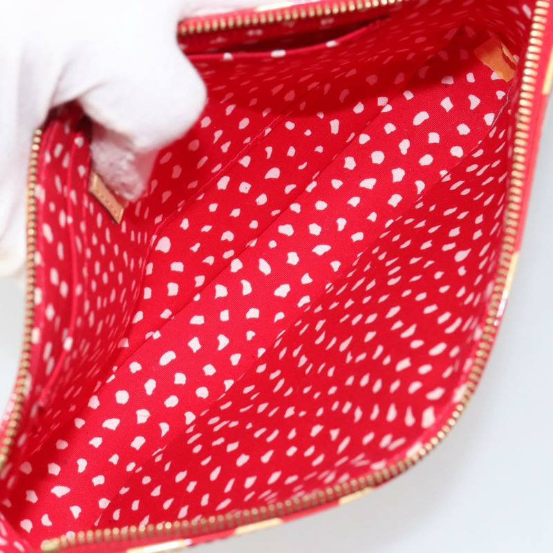 【日本直送】路易威登 Vernis Yayoi Kusama 手拿包配件紅色 M91428 正品 141217A-9
