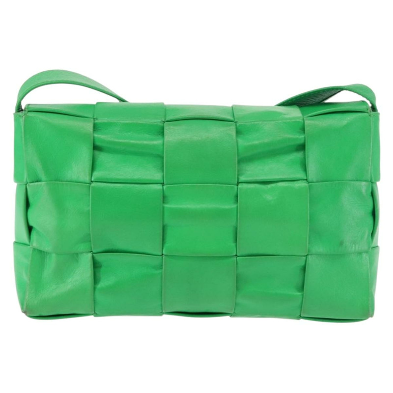 【日本直送】BOTTEGA VENETA MAXI INTRECCIATO 卡式單肩包 皮革 綠色 正品 BA6369-1