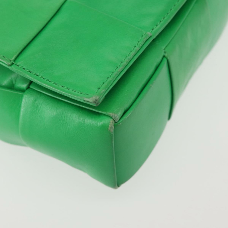 【日本直送】BOTTEGA VENETA MAXI INTRECCIATO 卡式單肩包 皮革 綠色 正品 BA6369-8
