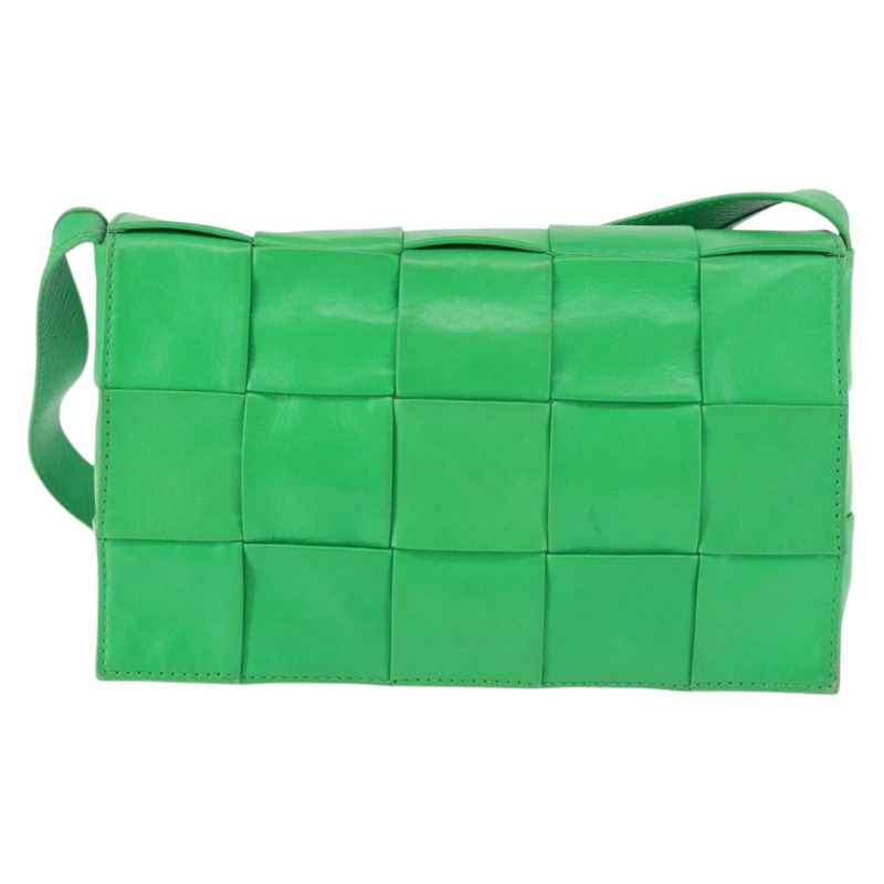【日本直送】BOTTEGA VENETA MAXI INTRECCIATO 卡式單肩包 皮革 綠色 正品 BA6369-12