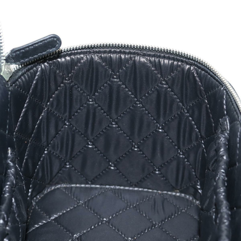【日本直送】香奈兒 Matelasse 化妝包 小羊皮 黑色 銀色 CC 正品 142565M-19