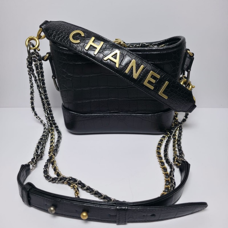 Chanel 黑色Gabrielle Small Hobo Bag with Handle-0