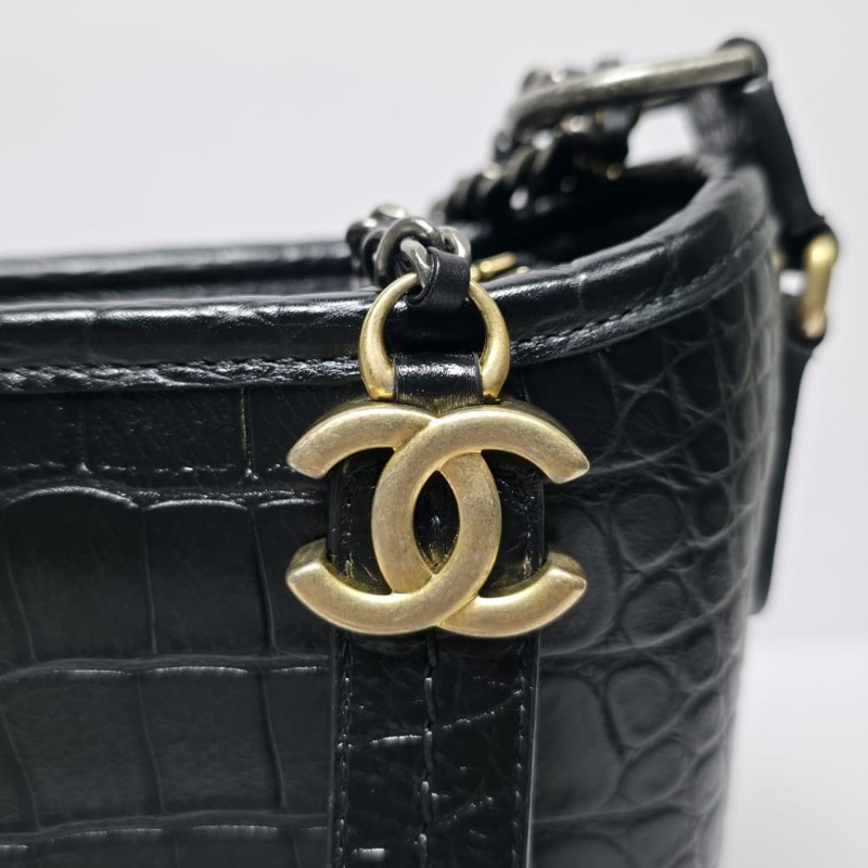 Chanel 黑色Gabrielle Small Hobo Bag with Handle-11