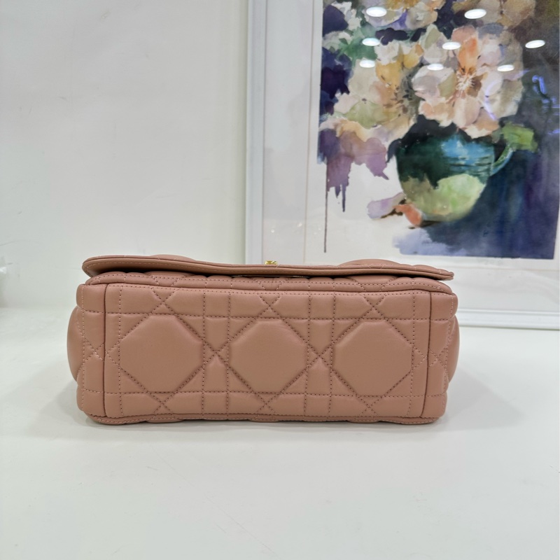 Dior迪奧caro鏈條包中型玫瑰粉牛皮 21年編碼 尺寸:25*14*8cm-4