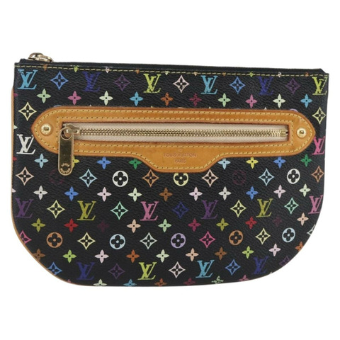 路易威登 Monogram 多色 Pochette GM 手拿包 黑色 M60027 LV 正品 144890V