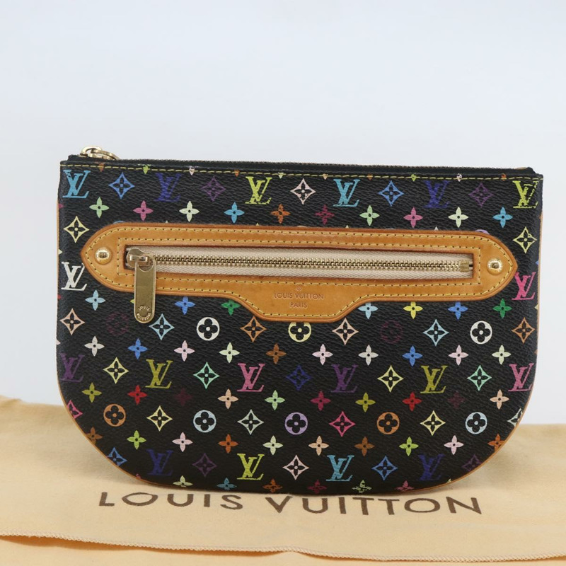 【日本直送】路易威登 Monogram 多色 Pochette GM 手拿包 黑色 M60027 LV 正品 144890V-11
