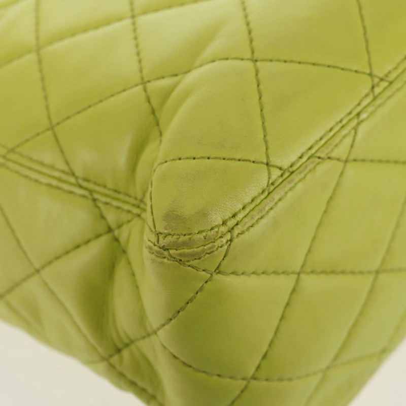 【日本直送】香奈兒 Matelasse 手提包 小羊皮 黃色 CC 正品 143163V-11