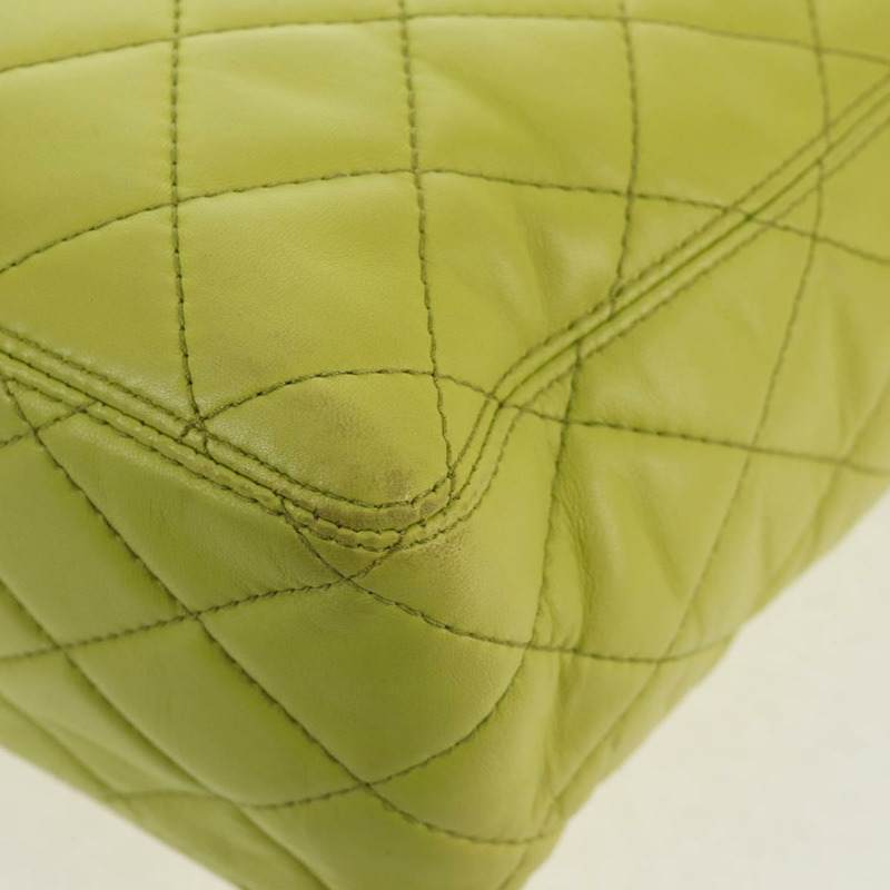 【日本直送】香奈兒 Matelasse 手提包 小羊皮 黃色 CC 正品 143163V-12